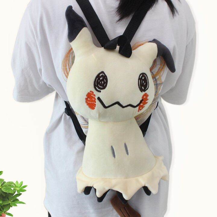 kawaii-pokemon-backpack-plush-suffed-toy-eevee-mew-snorlax-mimikyu-pikachu-bag-soft-schoolbag-kid-gift-doll