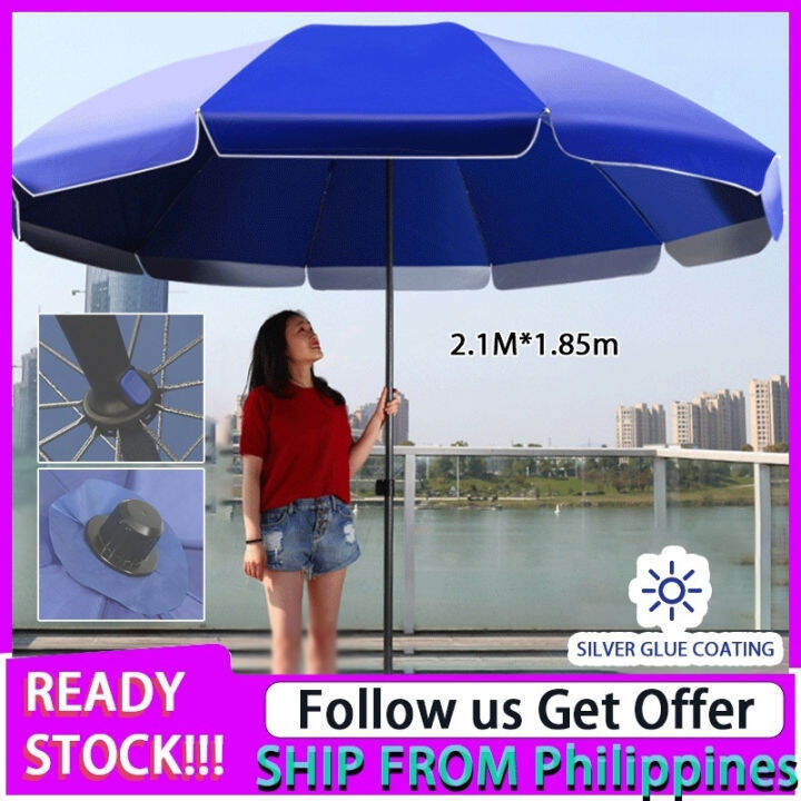 2.1M*2M Parasol Garden Patio Umbrella Sun Shade Umbrella Beach Round