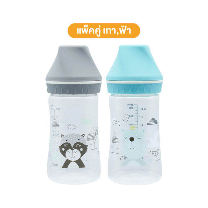 nuebabe-ขวดนมกว้าง-buddy-babe-8oz-แพ็คคู่