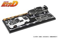 Modelers 1:64 Initial D Scene Diorama with 2 cars set Mazada RX7 Grey R32 Model Car