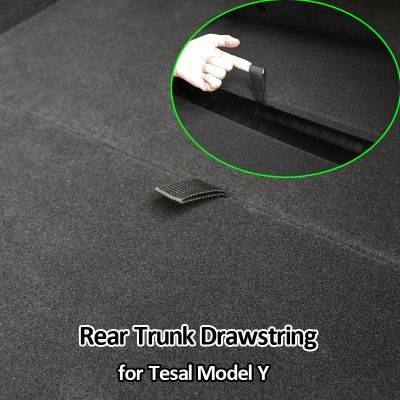 For Tesla Model Y Rear Trunk Rope DrawString Open Tail Box Cover Handle Pull Strap Car Accessories ModelY 2023 Practical Gadgets Adhesives Tape