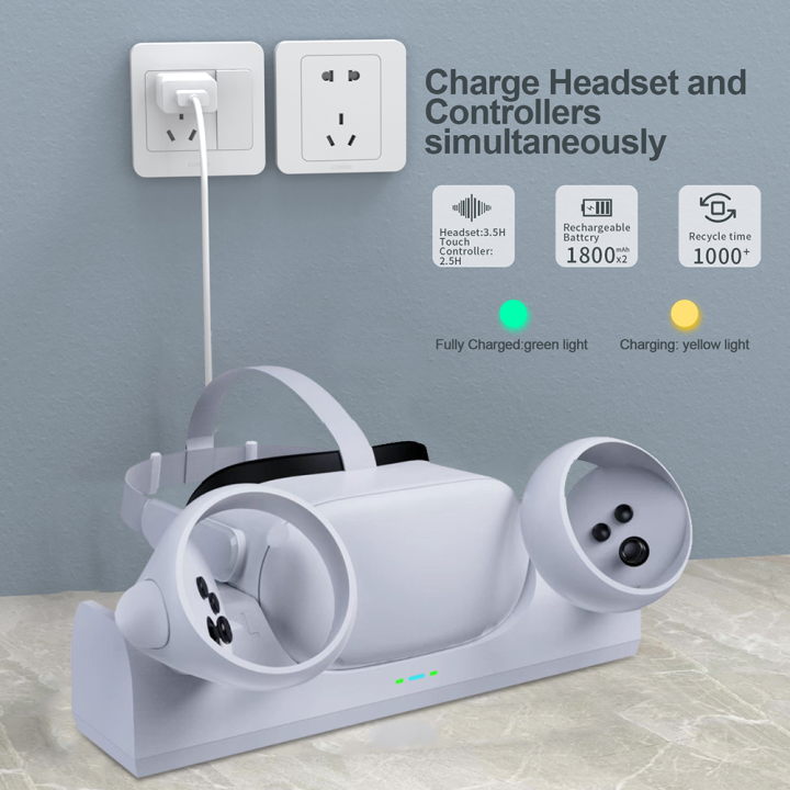 Oculus quest 2 VR left and right grip charger Oculus quest 2 VR headset