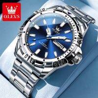 OLEVS Jam Tangan Lelaki Original Waterproof Quartz Movement Stainless Steel Luminous Men Watch Business Leisure Watch for Genuine Men 5560 【BYUE】