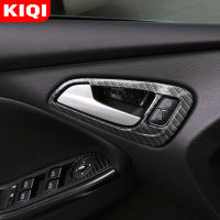 KIQI ABS รถประตูชามตกแต่งสำหรับ Ford Focus 3 MK3 2015 - 2018 LHD ภายในประตู Handle ป้องกันครอบคลุม Trim สติกเกอร์