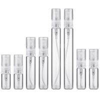 8PCS 10ml 5ml 3ml 2ml Refillable Mini Portable Perfume Bottle Empty Transparent Glass Sample Perfume Spray Bottle for Travel Travel Size Bottles Conta