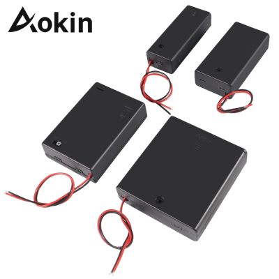 【YF】❒✚♛  Aokin 1x 2x 3x 4x Battery Holder Storage With ON/OFF 1.5V Cable Plastic Batteries Clip Cover