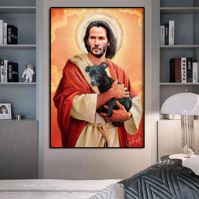 Keanu Reeves Nordic Canvas Art: ภาพวาดและโปสเตอร์พิมพ์ที่ทันสมัยสำหรับตกแต่งบ้านเหมาะสำหรับห้องนั่งเล่น