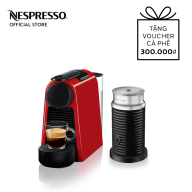 Trả góp 0%Bộ máy pha cà phê Nespresso Essenza Mini - Đỏ & máy đánh sữa thumbnail