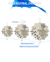 Skull Daisy แผ่นเพลง R Wind Chime กลางแจ้งสวนระเบียงสแตนเลสแขวนตกแต่งบ้าน3D หมุน Wind Spinner