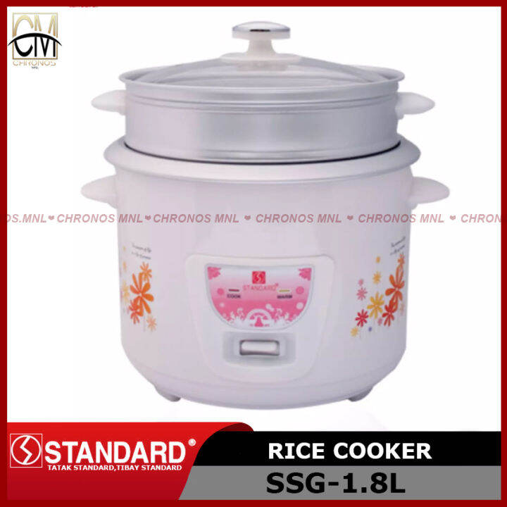 Standard SSG 1.8L Rice Cooker with steamer Lazada PH