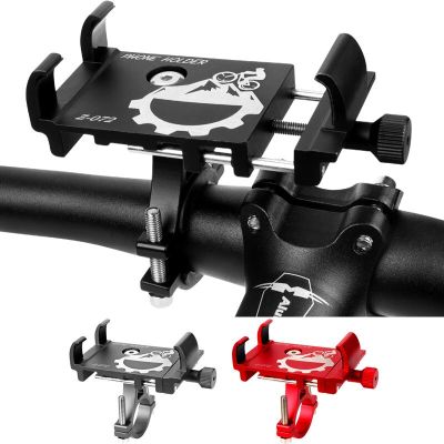 Aluminum Alloy Bicycle Phone Holder Stand Bike Motorcycle Handlebar Mount with Three-jaw locking stable mobile Phone Holder