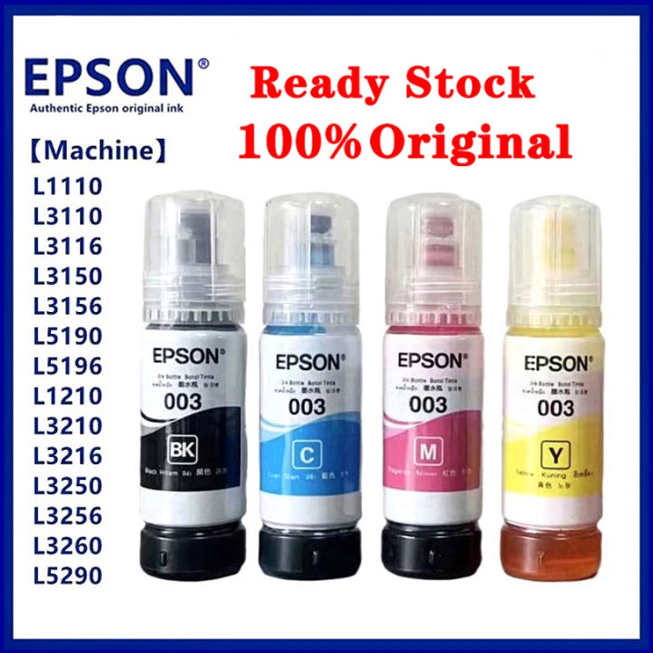 100 Original Epson 003 Ink Refill Ink 003 Bote Ng Epson Inks L3210l1110l1210l3110l3120