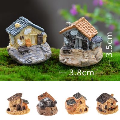 【cw】 Village Stone Houses Miniature Gardening Landscape Bonsai Crafts Desk Ornaments Accessories for Garden ！