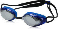 TYR Blackhawk Mirrored Adult Fit Swim Goggles One Size Silver/Blue/Black