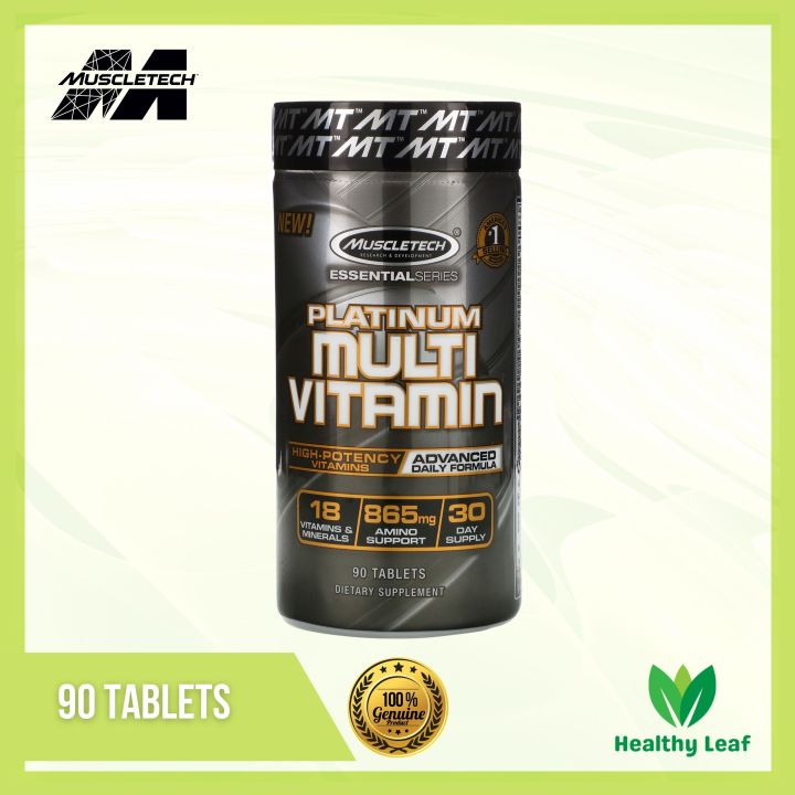 MUSCLETECH, ESSENTIAL SERIES, PLATINUM MULTI VITAMIN, (90 TABLETS ...