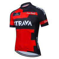 Strava Cycling Jersey 2022 MTB Mountain Bike Race Cycling Shirts Short Sleeve Quick-Dry Males Bicycle Wear New Pro Team Jerseys