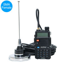 ABBREE SMA-Female NC-450MU UHF 400-520MHZ Magnetic Mount เสาอากาศสำหรับ Baofeng UV-5R UV-82 UV-9R BF-UVB3 Plus