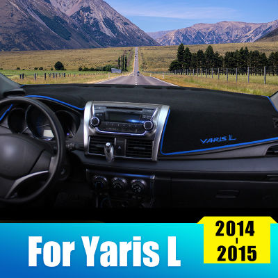 Car Dashboard Avoid Light Pad Instrument Platform Desk Cover Mats Cars For Toyota Yaris XP130 2014 2015 Non-slip Accessories