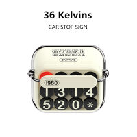 36 Kelvins Car Interior Accessories R Typewriter Temporary Parking Card Auto License Stop Sign ephone Number Plate Hidden