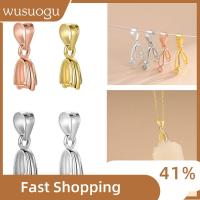 WUSUOGU 3PCS ตะขอแขวนจี้ ตัวล็อคจี้เงินแท้925 อุปกรณ์เสริม DIY เงินสีเงิน เข็มกลัดสร้อยคอสร้อยคอ เครื่องประดับสำหรับทำ ชิ้นส่วนสร้อยคอ ชิ้นส่วนสร้อยคอ