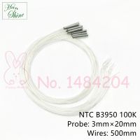 【hot】♤☬  NTC 100K B3950 Thermistor Temperature Sensor 100Kohm Probe 3mm x 20mm 2 Wire 500mm 10