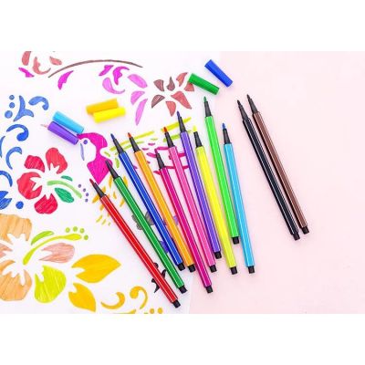สีเมจิ ปากกาสีน้ำ ระบายสี6และ12แท่ง สีวาดรูปสำหรับเด็ก ไฮไลท์