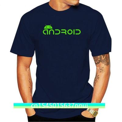 Android Logo Tee Shirt Computer Geek Tee Quality T Shirt Men Creative Mans Silk Screen