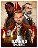 ❁ஐ❡ 24 สไตล์ภาพยนตร์คลาสสิก Django Unchained Retro Art ฟิล์มพิมพ์ผ้าไหมโปสเตอร์สำหรับ Home Wall Decor 24x36inch