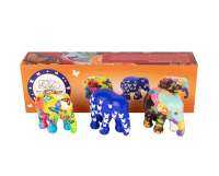 Elephant Parade Multipack Beautiful Butterflies 3x7cm (7cm) รูปปั้นช้างทำมือขนาดเล็กหลากสีสัน จากเชียงใหม่