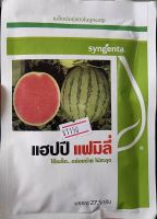 แตงโม เมล็ดพันธุ์แตงโมไร้เมล็ด  แฮปปี้ แฟมิลี่??หมดอายุ12/66? บรรจุ 500 เมล็ด เนื้อแดงมาก ผลมีสีขาวลายอมเขียวอ่อน  ไร้เมล็ดดีมาก