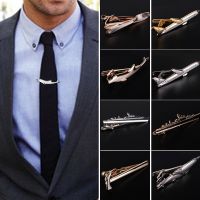 Men Alloy Metal Tie Clips Clasp Cufflinks Golden Steamship Dolphin Airplane Tie Bar Wedding Party Jewelry Pin