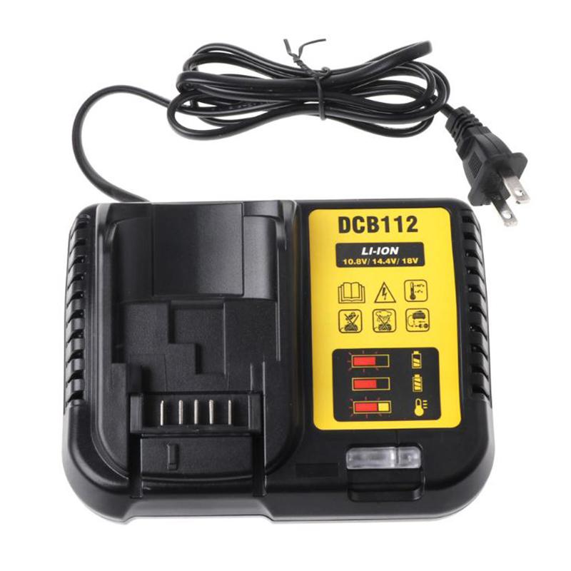 Waitley DCB112 Chargeur de batterie pour batteries Li-ion Dewalt 10.8V 14.4V 18V 2A 