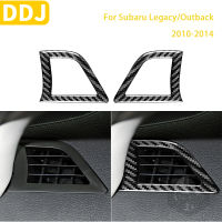 สำหรับ Subaru Legacy Outback 2010 2011 2012 2013 2014อุปกรณ์เสริมคาร์บอนไฟเบอร์ภายในรถ Air Outlet Trim สติกเกอร์ตกแต่ง