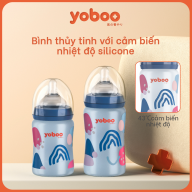 Bình Sữa Thủy Tinh yoboo - Lớp Cảm Biến Nhiệt Silicon Đổi Màu 160ml thumbnail