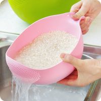 【CC】 1PC/2PC Colander Drain Basket Strainer with Handle Silicone Fruit Washing Filter