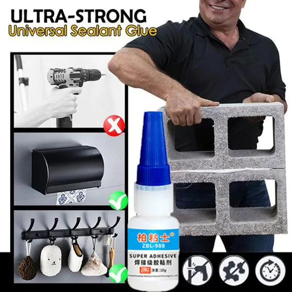 Super Glue for Plastic and Metal Strong Waterproof Super Glue All