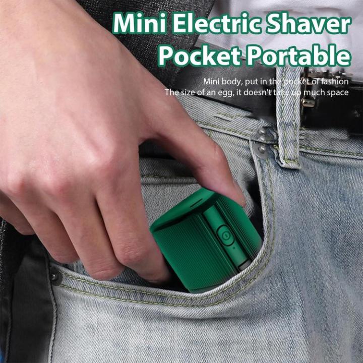 travel-electric-razor-rechargeable-mini-razor-for-men-pocket-size-gradient-green-powerful-pocket-size-mini-electric-shavers-for-men-washable-mens-electric-razor-travel-size-toiletries-for-masterly