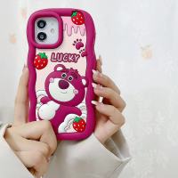 เคสศัพท์หมีสตรอเบอรี่ for 1413Promax เคสศัพท์มือถือเคสป้องกันแบบเต็มกระเป๋าของ Apple