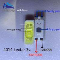 【♘COD Free Cas♘】 Vzhengsha 50ชิ้น Led พลังต่ำไฟแบ็คไลท์ Led Lextar 0.2W 4014 3V 15.5lm ติดตั้งกับทีวีสีขาวเย็น