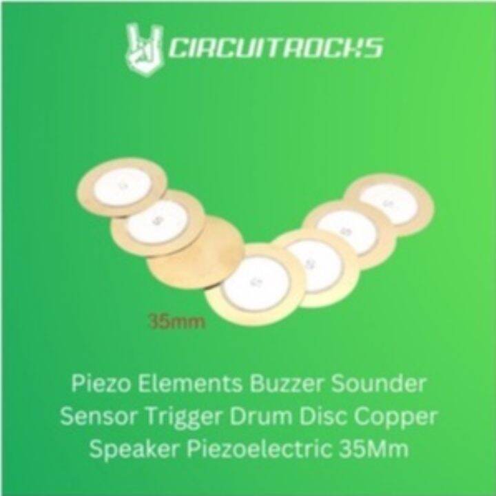 Piezo Buzzer Sounder Sensor Drum Disc Speaker Piezoelectric 35Mm