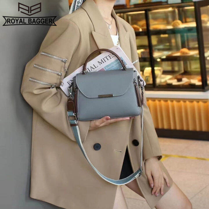 Royal Bagger New Fashion Crossbody Bags for Women Genuine Cow Leather