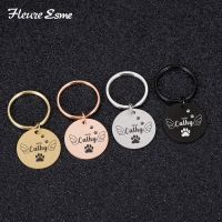 Pet ID Tag Engraved Personalized Collar Tel Name Original Custom Keychain Cute Gift for Cat Dog Puppy Lover Pet Accessories