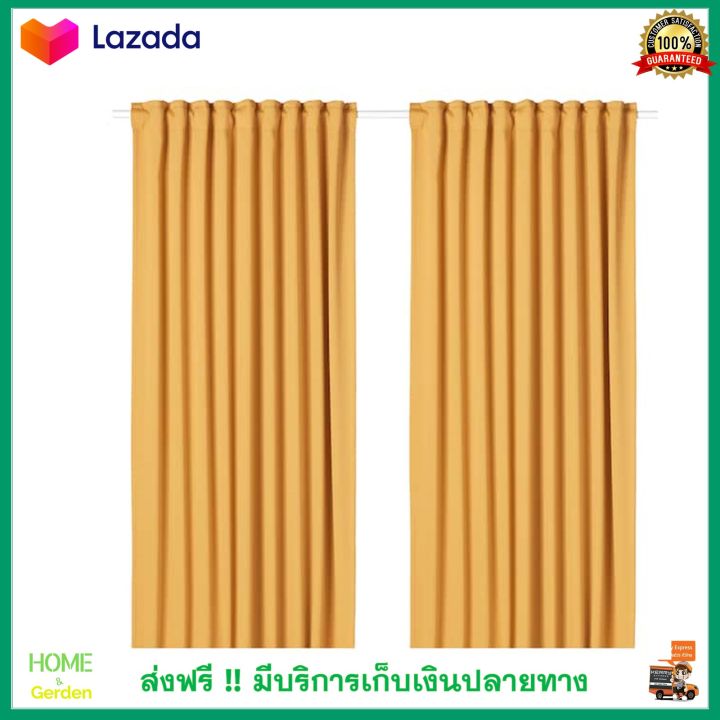 ม่านหน้าต่าง-ม่านทึบแสง-1-คู่-รุ่น-มายกุลล์-majgull-ขนาด-145x250-ซม-สีเหลือง-ม่านประตู-ผ้าม่านสำเร็จรูป-ผ้าม่าน-ม่านปรับแสง-ผ้ากันแสง-ส่งฟรี