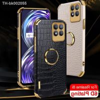 ✲☈☽ Leather Plating Car Magnetic Holder Ring phone Cover For Realme 8i Realmi 8i Realm Relme 8i 8 i Shockproof Fundas Realme8i Cases