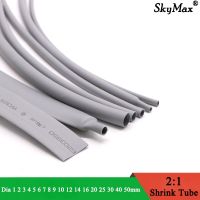 1 Meter Grey Dia 1 2 3 4 5 6 7 8 9 10 12 14 16 20 25 30 40 50 mm Heat Shrink Tube 2:1 Polyolefin Thermal Cable Sleeve Insulated Cable Management