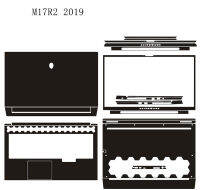 พิเศษคาร์บอนไฟเบอร์แล็ปท็อปสติ๊กเกอร์ผิวครอบสำหรับใหม่2019 Alienware M17 R2 17.3"