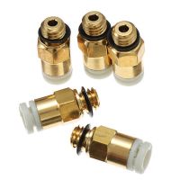 5pcs 3D Printer M6 Thread Nozzle Brass Pneumatic Connector 4x2mm tube Quick Joint For CR 10 CR 10S Ender 3 Remote Extruder parts