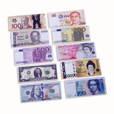 【CW】ↂ  Canvas Money Wallets Currency Notes Pattern Insert Picture Thin Wallet Cash Coin Dollars Credit ID Card Holder Purses