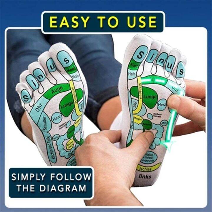 1-pair-foot-massage-socks-acupressure-physiotherapy-reflexology-yoga-point-diagram-acupoint-relieve-tired-english-illustration