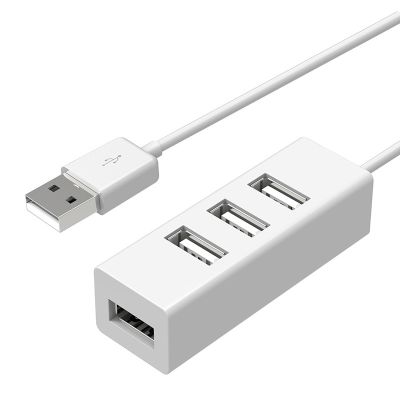 【ขาย】ฮับ USB 2.0ฮับจ่ายไฟ4พอร์ตอะแดปเตอร์ USB สำหรับพีซีแล็ปท็อปอุปกรณ์คอมพิวเตอร์ ABS USB2.0แยก USB